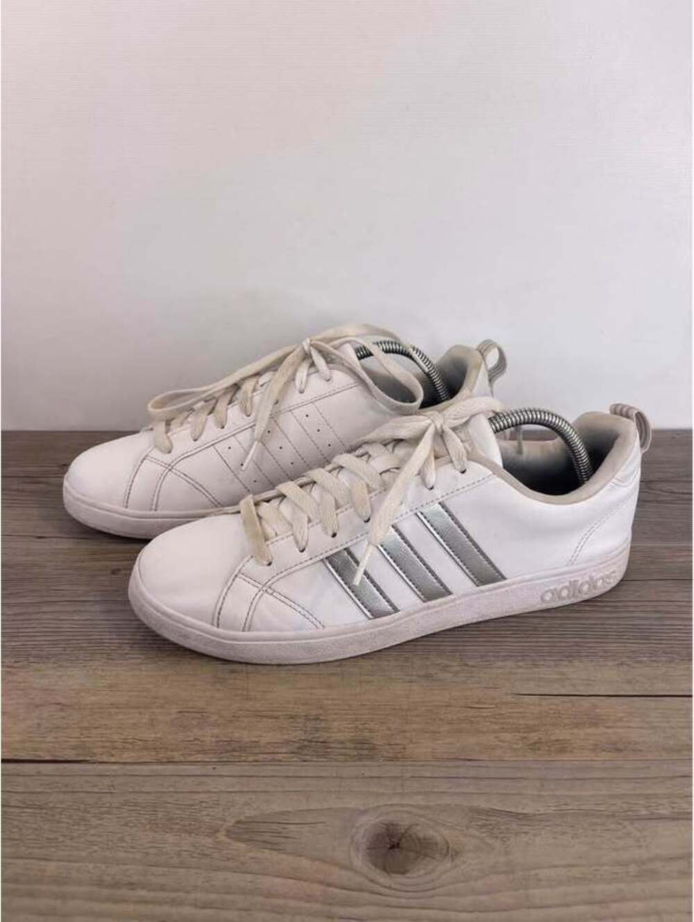 Adidas Grand Court White Silver Sneakers Women's Size 10